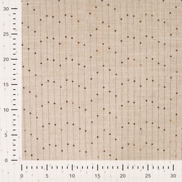 Viskose Leinen - Streifen - Pailetten - Patsy - sand/gold