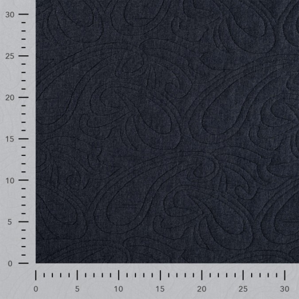 Jacquard - Paisley - 3D - navy