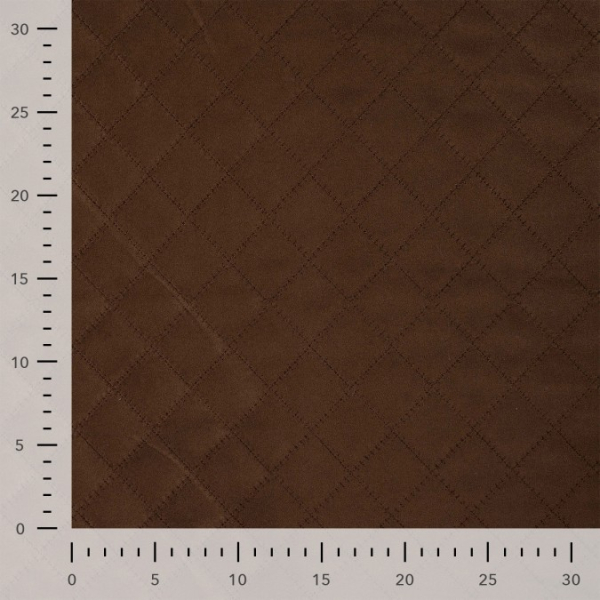 Scuba Suede - Wildlederoptik - gesteppt - Diamond - braun