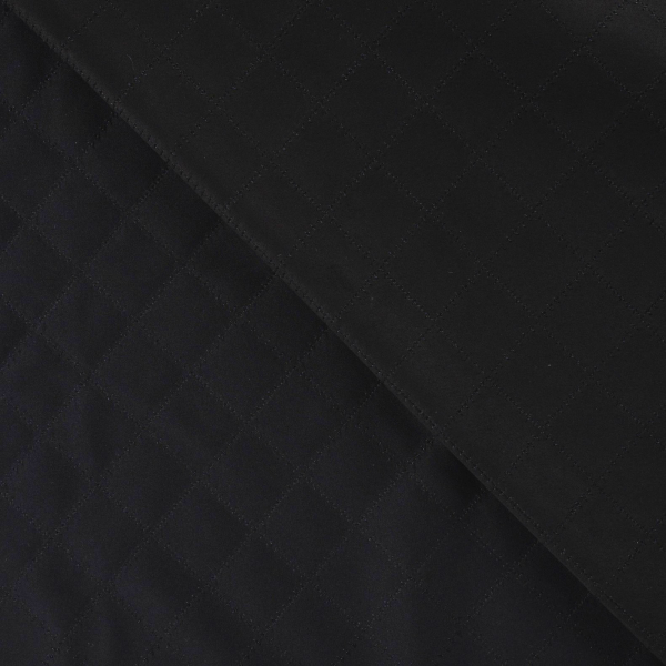 Scuba Suede - Wildlederoptik - gesteppt - Diamond - schwarz