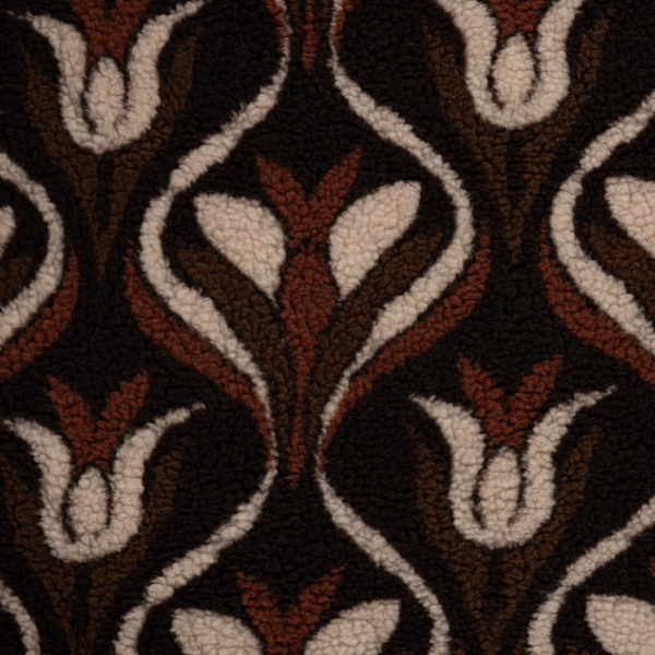 Teddy Plüsch - Mantelstoff - Flurin - dark brown