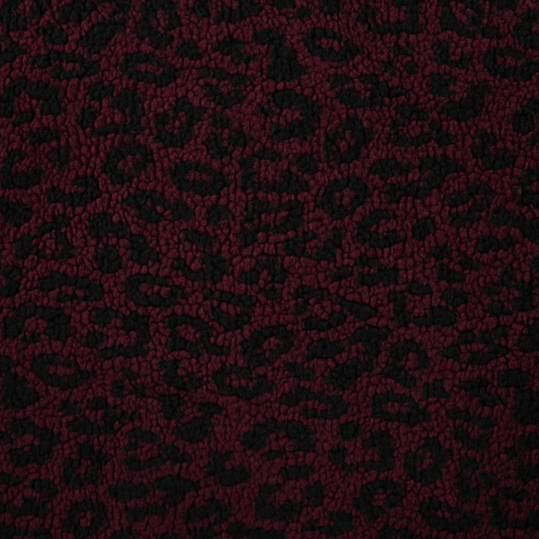 Teddy Plüsch - Mantelstoff - Luuk Leo - wine/black