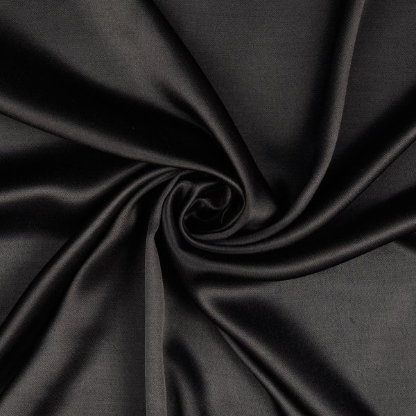 Innenfutter - Viskosesatin - uni - schwarz