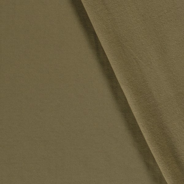 Viskosesweat - uni - khaki