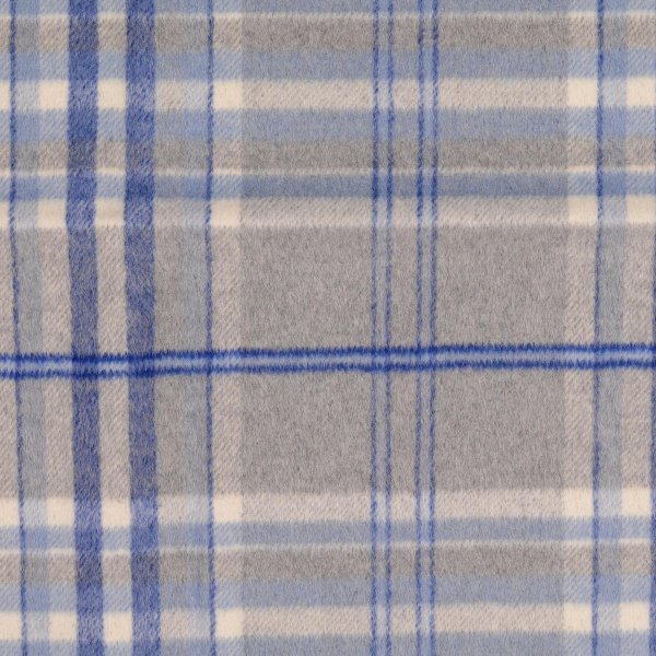 Mantelflausch - Karo Cambridge - grau/blau