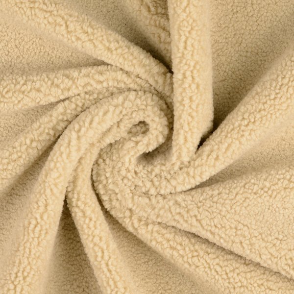 Doubleface - Wildlederimitat mit Teddyplüschabseite - beige