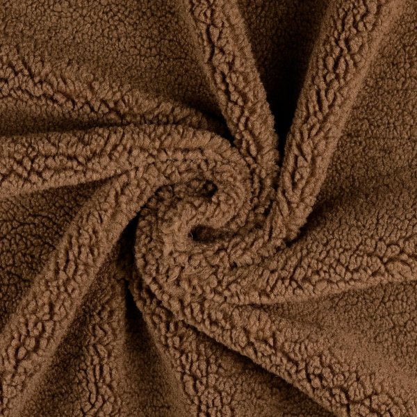 RESTSTÜCK 0,50m !!! - Doubleface - Wildlederimitat mit Teddyplüschabseite - braun