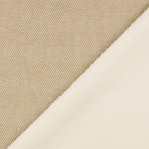 RESTSTÜCK 0,40m !!! - Chenille Strick mit Teddyabseite - Caprice - beige