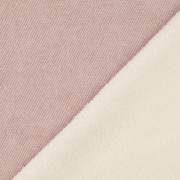 Chenille Strick mit Teddyabseite - Caprice - altrosa