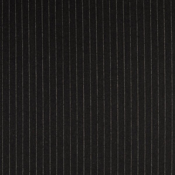 Woll Loden - Nadelstreifen - schwarz