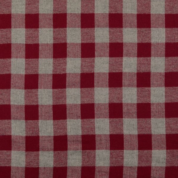 Baumwoll Flanell - Sveta - rot/grau