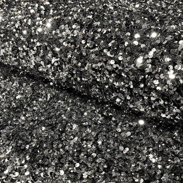 Paillettenstoff - silber