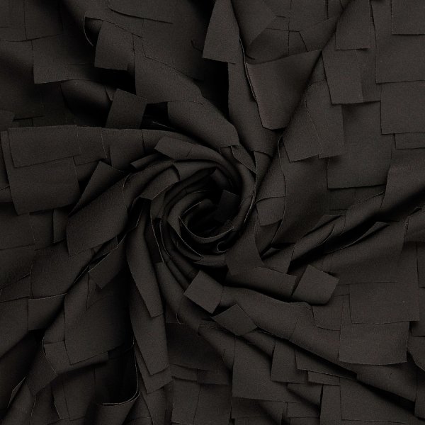 Chiffon - mit Fransen - black