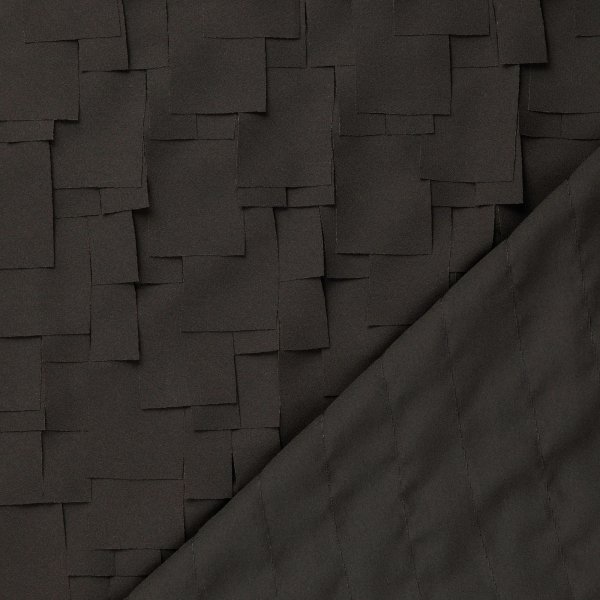 Chiffon - mit Fransen - black