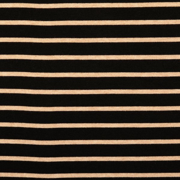 Strick Jacquard - Streifen - schwarz/beige