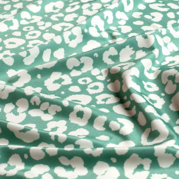 Badestoff Jersey - Panther Dots - altgrün