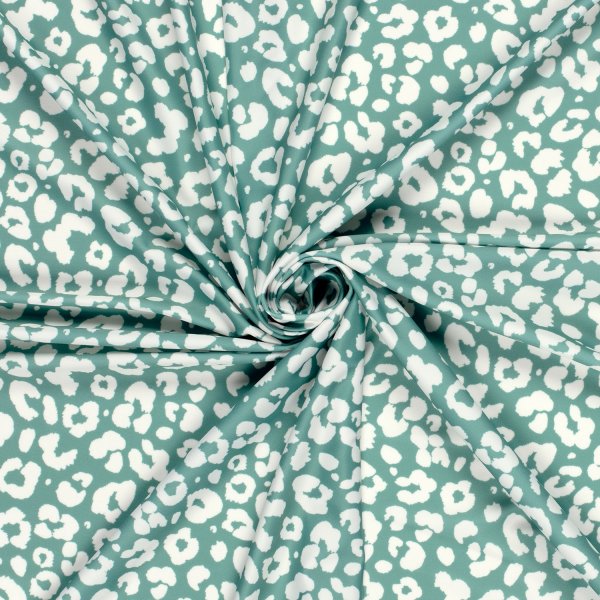 Badestoff Jersey - Panther Dots - altgrün