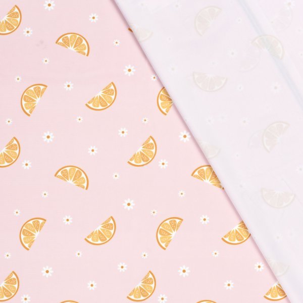 Badestoff Jersey - Oranges - rosa