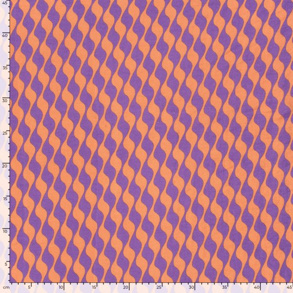 Viskose Twill - Hedda - violett/orange