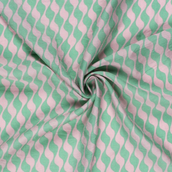 Viskose Twill - Hedda - mint/rosa