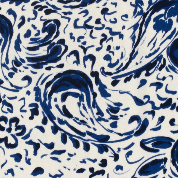 Viskosesatin - matt - Liya - blau