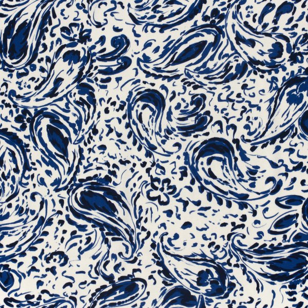 Viskosesatin - matt - Liya - blau