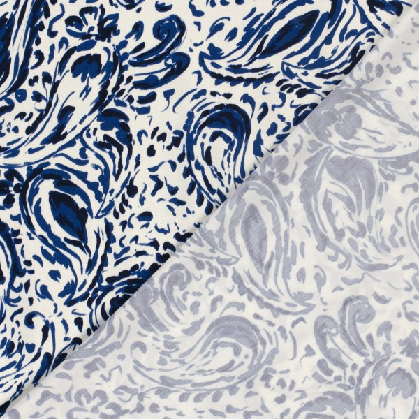 Viskosesatin - matt - Liya - blau