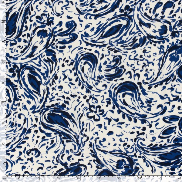 Viskosesatin - matt - Liya - blau