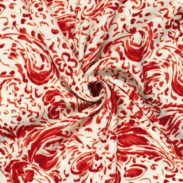 Viskosesatin - matt - Liya - rot