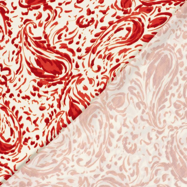 Viskosesatin - matt - Liya - rot