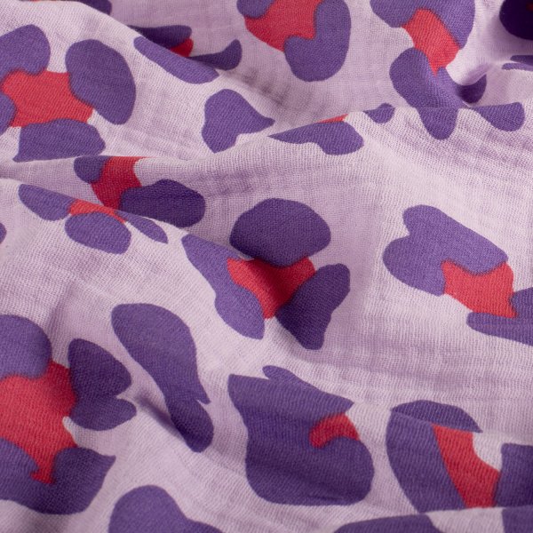 Musselin - Panther - lavendel