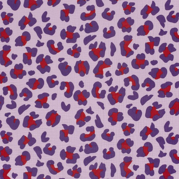 Musselin - Panther - lavendel