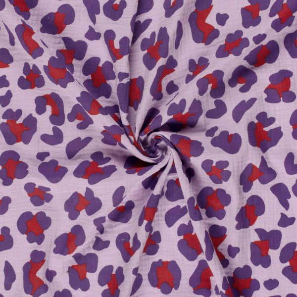 Musselin - Panther - lavendel