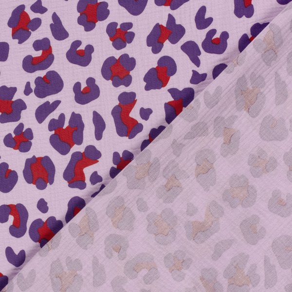 Musselin - Panther - lavendel