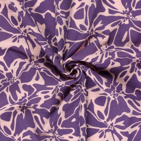 Musselin - Alenia - lila/rosa