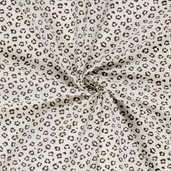 Baumwoll Popeline - Aulis Leo - ecru/braun