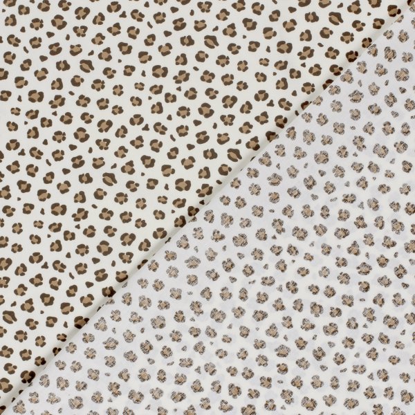 Baumwoll Popeline - Edo Leo - ecru/beige/braun