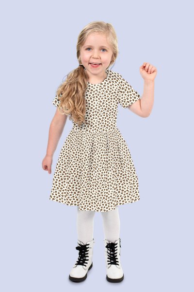 Baumwoll Popeline - Edo Leo - ecru/beige/braun