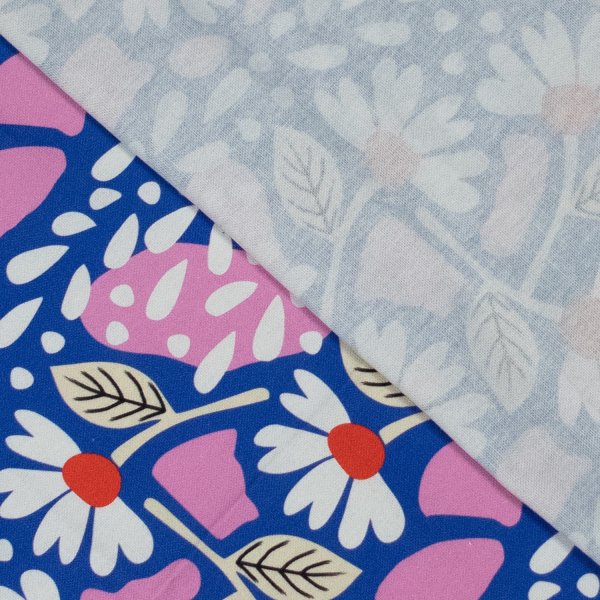 Canvas - Flower - blau/weiß/rosa - by Karina + Kind