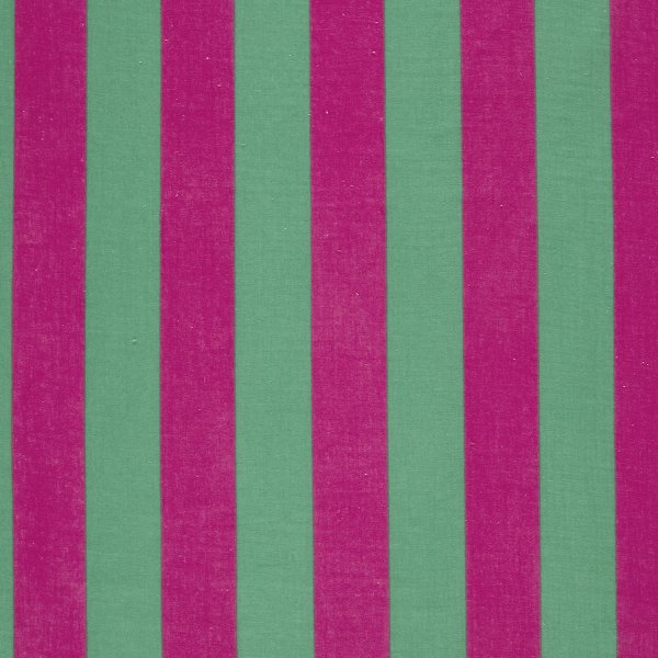 Musselin - Big Stripes - grün/pink