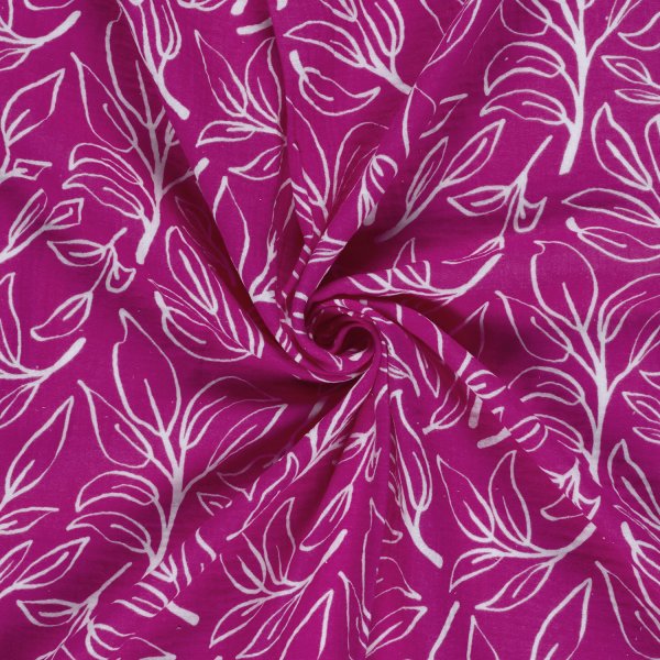 Musselin - Klementina - fuchsia/weiß