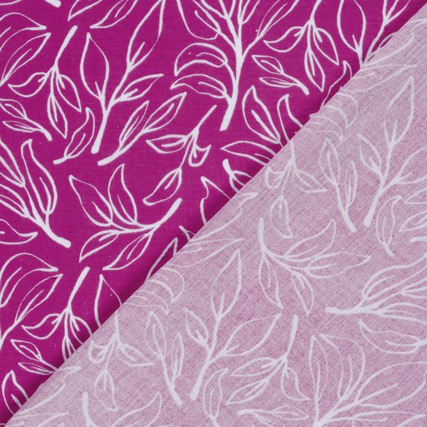 Musselin - Klementina - fuchsia/weiß