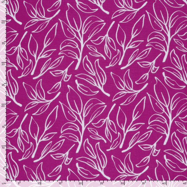 Musselin - Klementina - fuchsia/weiß