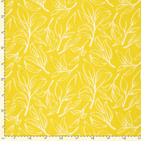 Musselin - Klementina - gelb/weiß