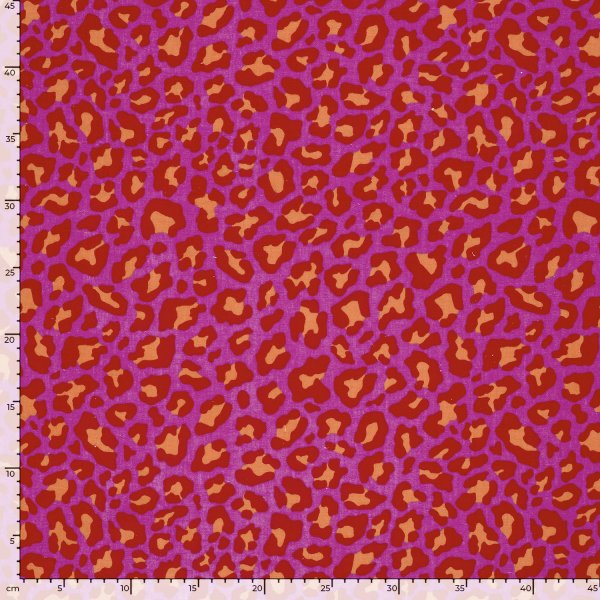 Musselin - Power Pink Safari - pink/rot/orange