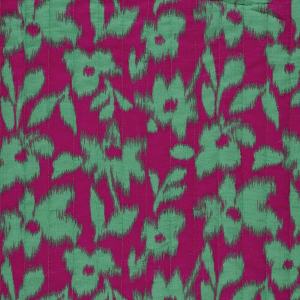 Doubleface Musselinstepper - Nyra - grün/pink/gelb