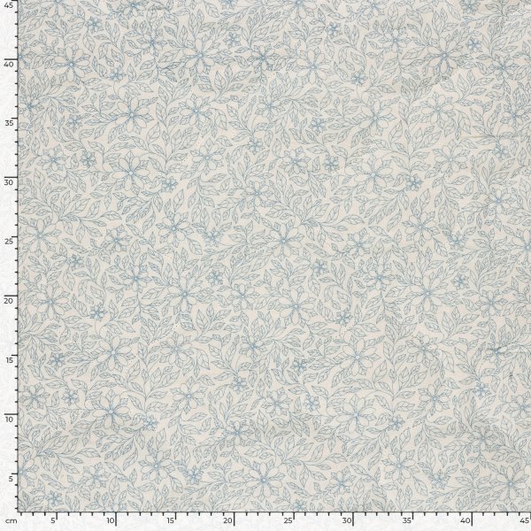 Doubleface Musselinstepper - Ottilie - blau/ecru/navy