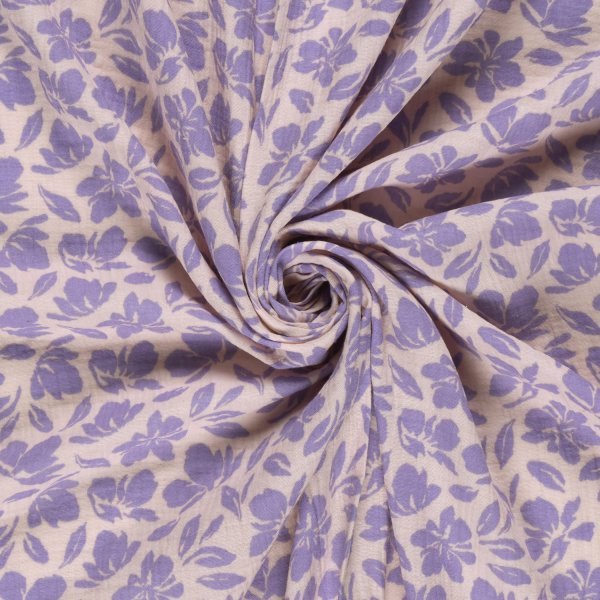 Musselin - Kanta Flowers - rose/flieder