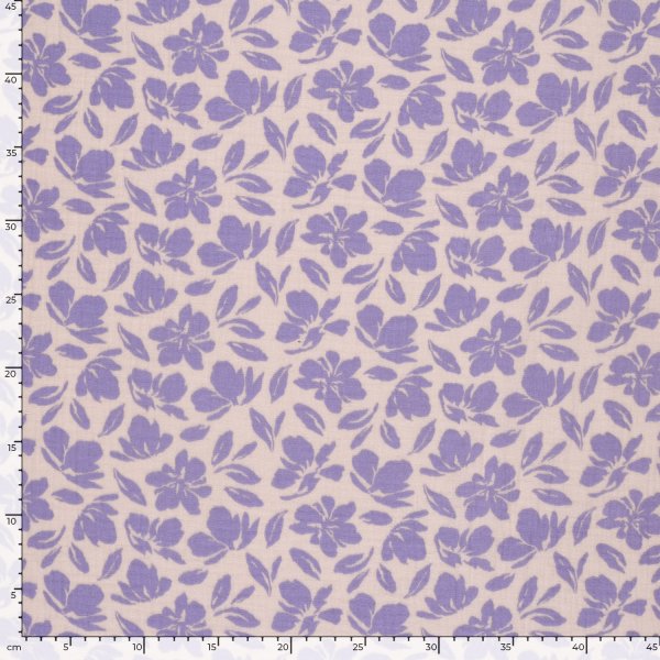 Musselin - Kanta Flowers - rose/flieder