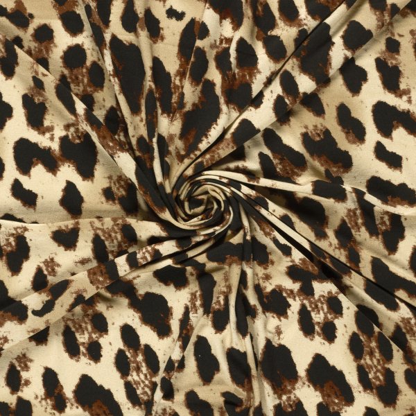 Viskosejersey - Jost Leo - beige/braun/schwarz